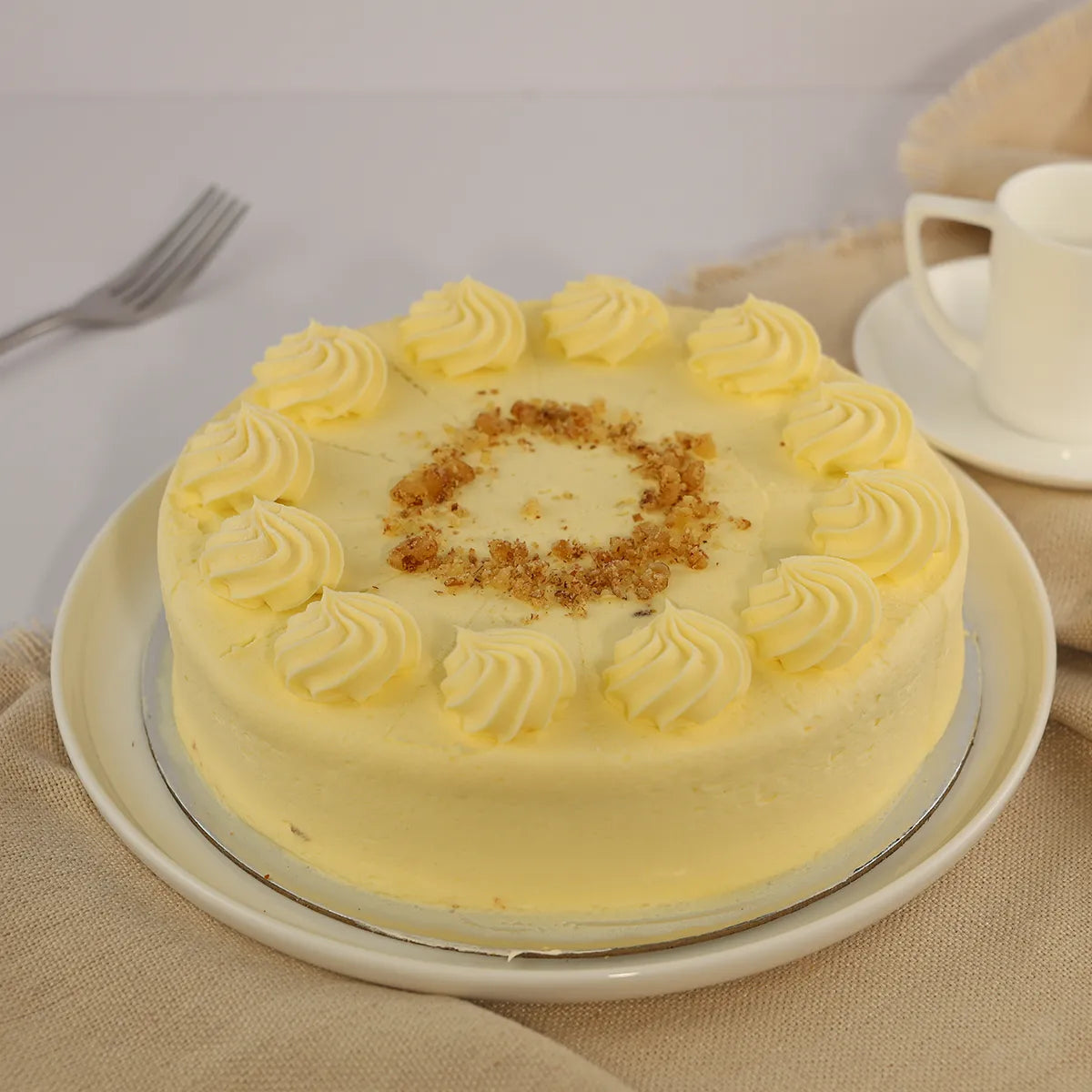 Round Carrot Cake - Cut