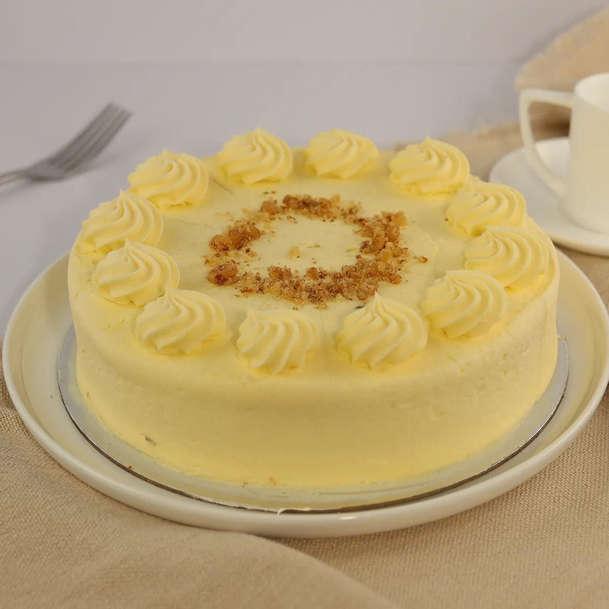Round Carrot Cake - Cut