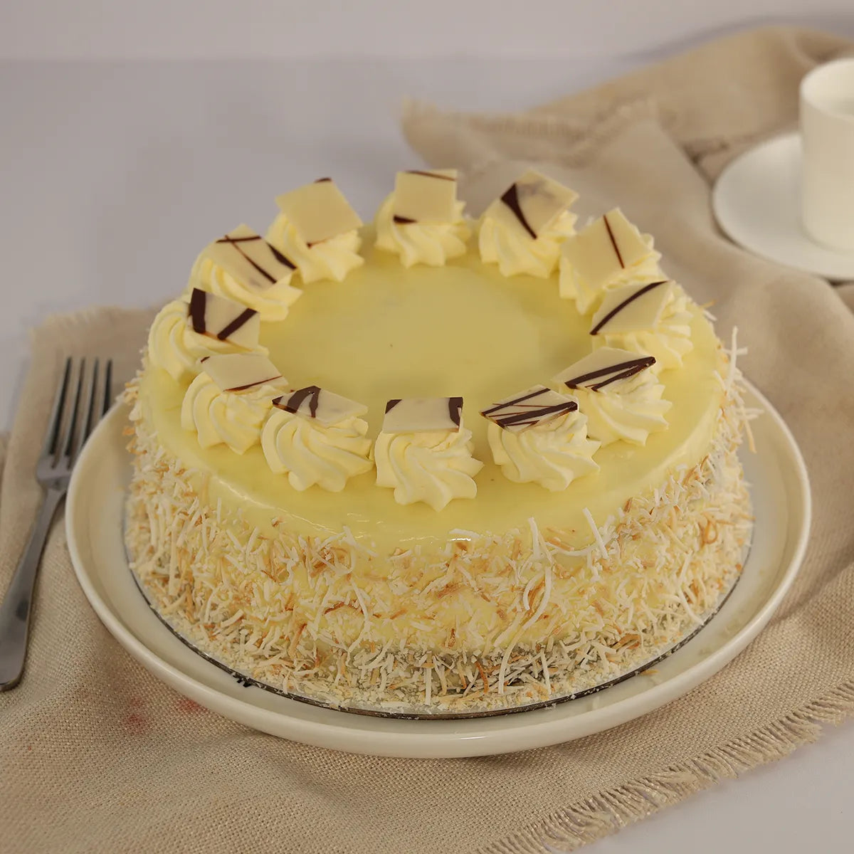 White Choc Caramel Mud Torte - Cut