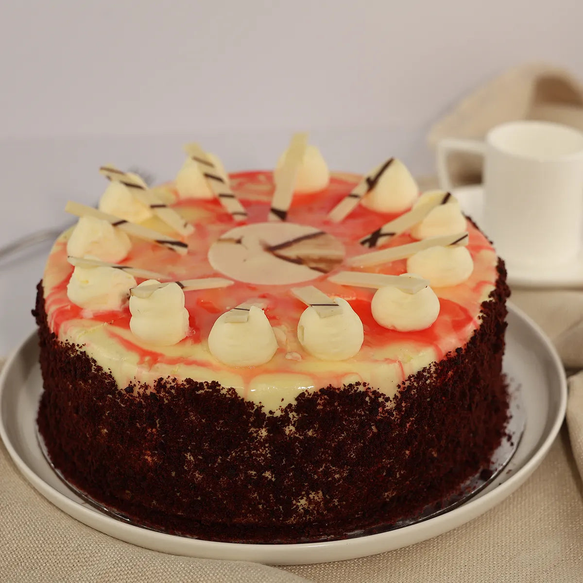 Red Velvet Torte - Cut