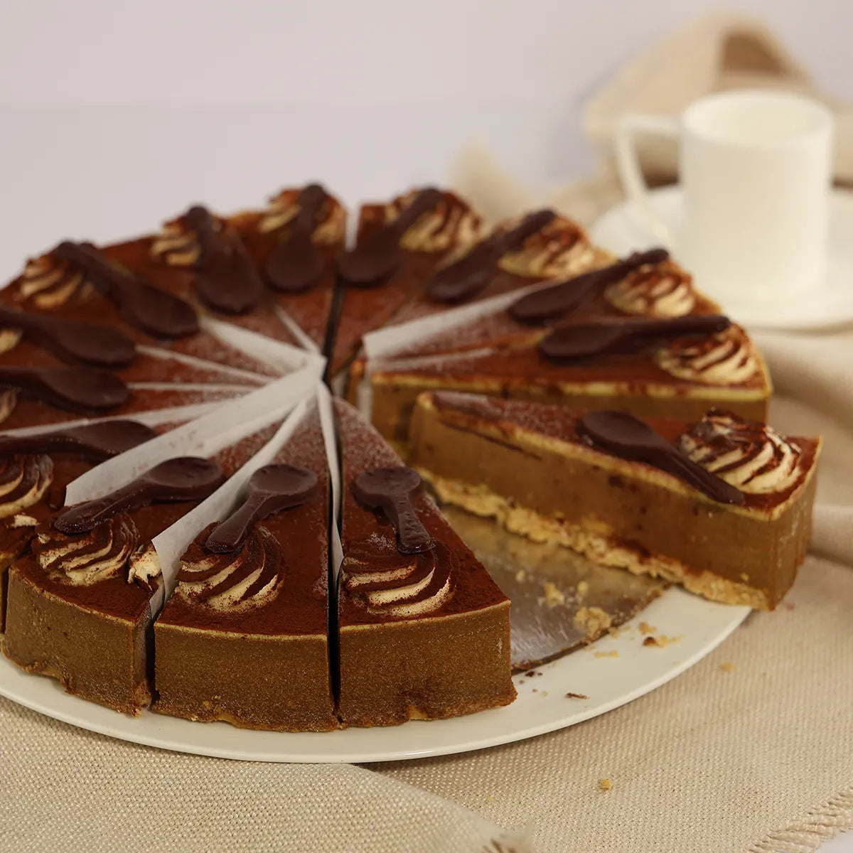 Cappuccino Cheesecake - Cut