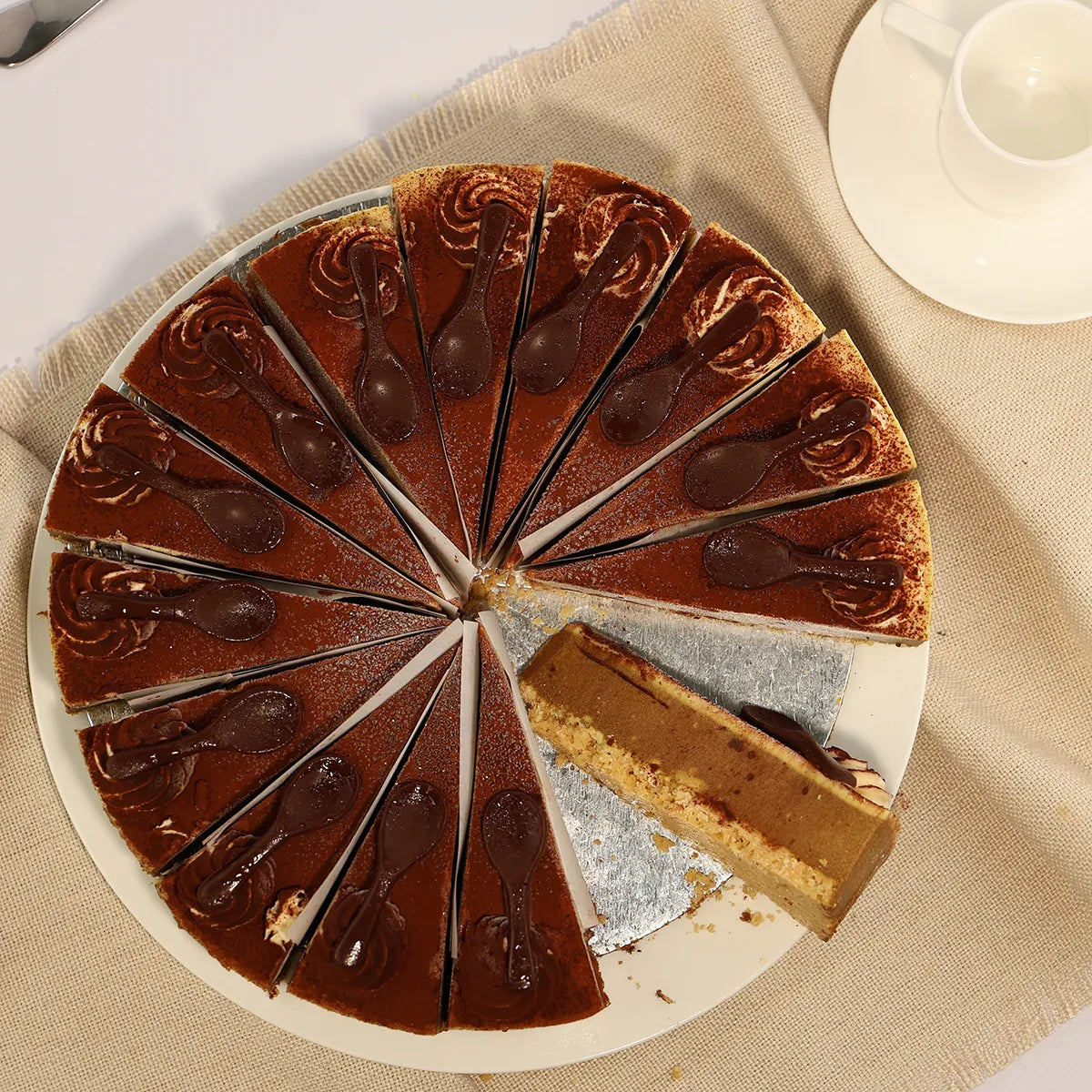 Cappuccino Cheesecake - Cut
