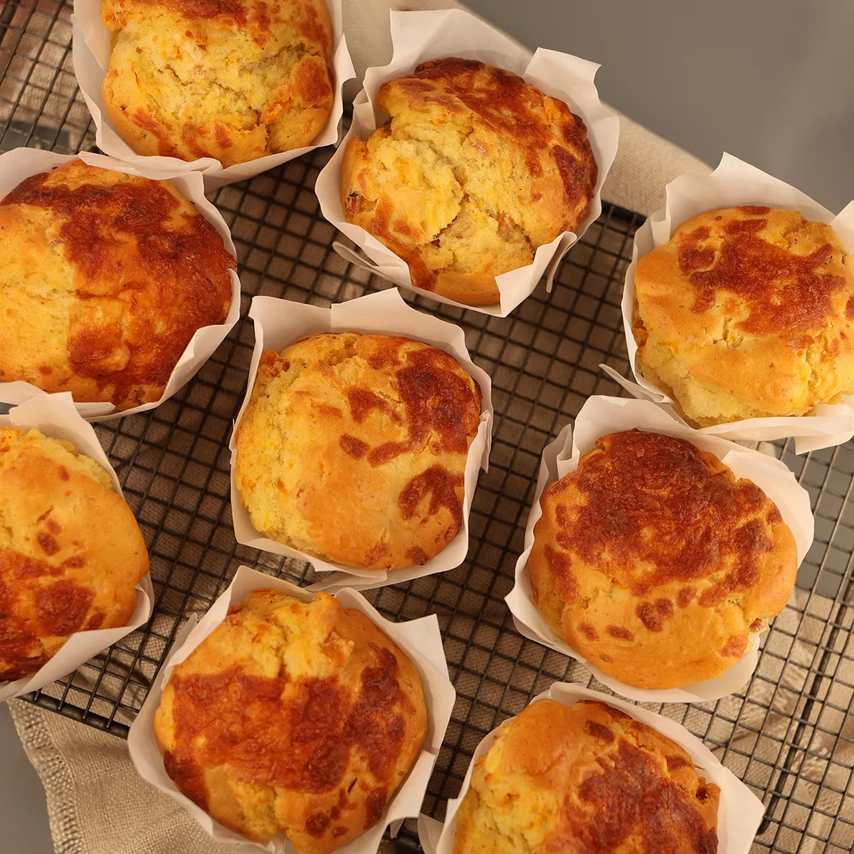 Pumkin, Bacon & Mozzarella Muffin
