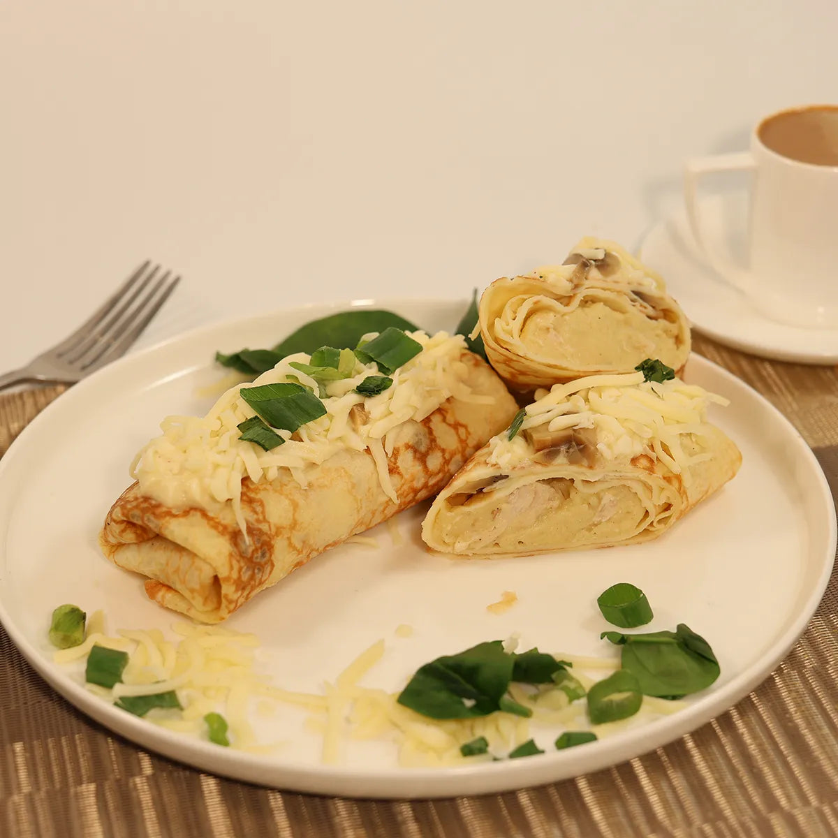 Chicken Mushroom Crepes